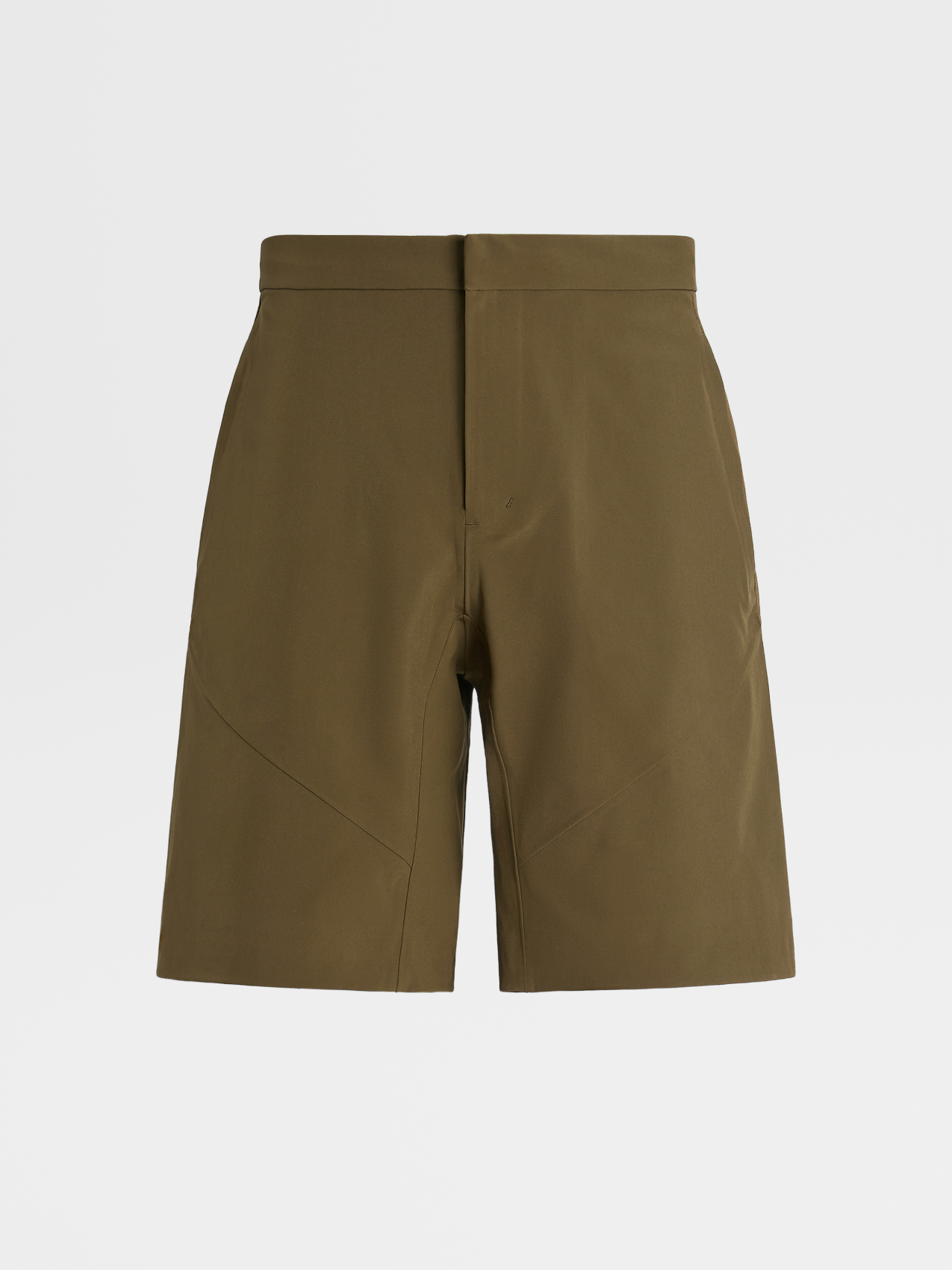 Pantalones Cortos en Lana Techmerino™ Verde Oliva Oscuro